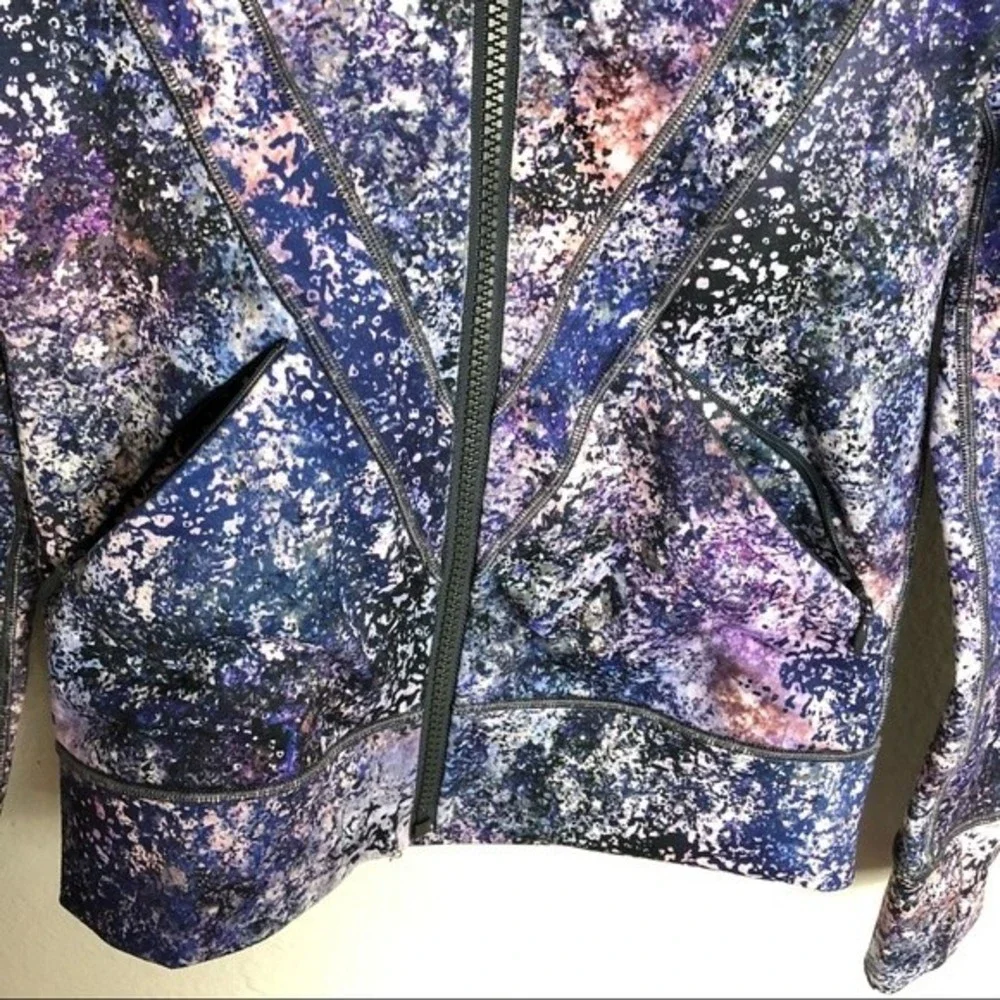 Lululemon Ivivva perfect your practice jacket hooded full zip galaxy splatter 7